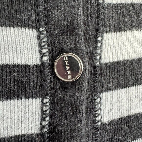 Ralph Lauren Chaps Active Shift Dress Gray Stripes Size S Short Sleeve T-Shirt - Picture 4 of 11